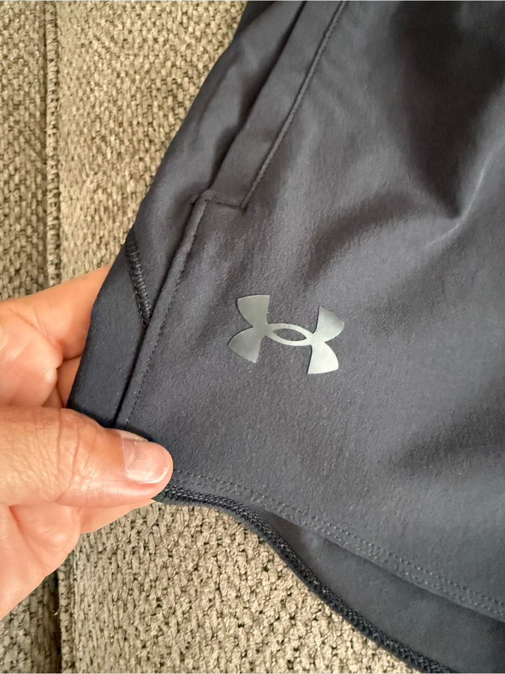 Under Armour Women's Black Elastic Waist Gym Shorts - Picture 2 of 7